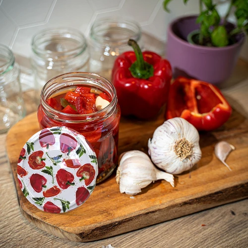 Pokrovčki fi 82/6 z risanimi motivi paprike – 10 kos. - 5