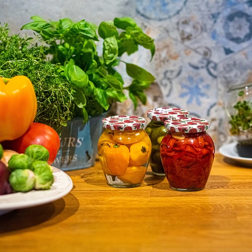 Pokrovčki fi 82/6 z risanimi motivi paprike – 10 kos. - 4