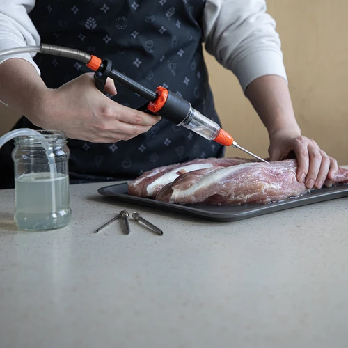 Polavtomatski injektor za mesnine s kompletom igel in cevko - 11