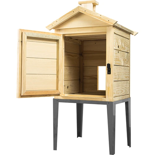 Prekajevalna komora iz smrekovega lesa, 115 L, s podstavkom iz nerjavnega jekla - 2