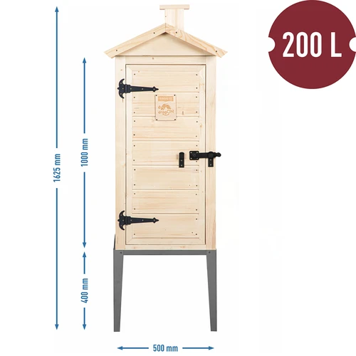 Prekajevalna komora iz smrekovega lesa, 200L, z osnovo iz nerjavnega jekla - 3
