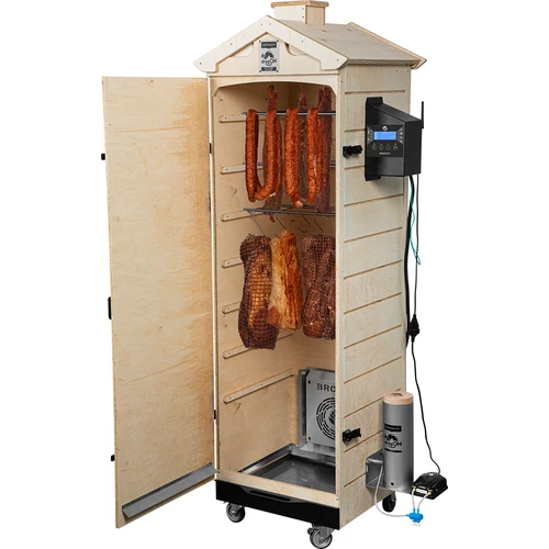 Prekajevalnica dragON PLYWOOD NATURE – brez okvirja, modularna, s krmilnikom Wi-Fi, 320 L - 4