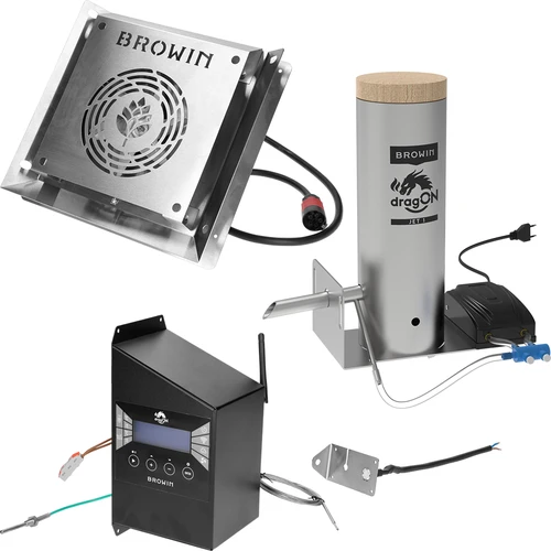 Prekajevalnica dragON PLYWOOD NATURE – brez okvirja, modularna, s krmilnikom Wi-Fi, 320 L - 7