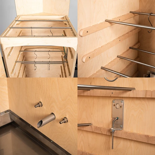 Prekajevalnica dragON PLYWOOD NATURE – brezokvirna, modularna, s krmilnikom Wi‑Fi, 320 L - 5