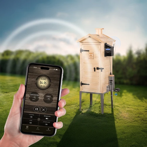 Prekajevalnica z Wi‑Fi, 200 L – dragON WOOD 100IQ z električnim grelnim modulom in krmilnikom - 7