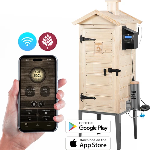 Prekajevalnica z Wi‑Fi, 200 L – dragON WOOD 100IQ z električnim grelnim modulom in krmilnikom