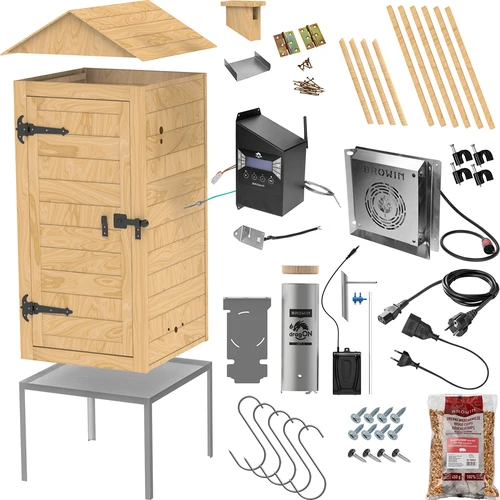 Prekajevalnik z Wi-Fi, 200 L- dragON WOOD 100IQ z električnim grelnim modulom in krmilnikom - 3