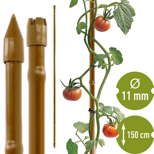 Prevlečen jekleni količek v obliki bambusa, 150 cm x 11 mm