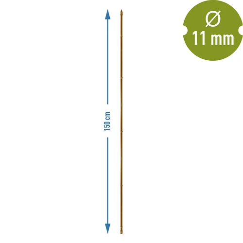 Prevlečen jekleni količek v obliki bambusa, 150 cm x 11 mm - 3