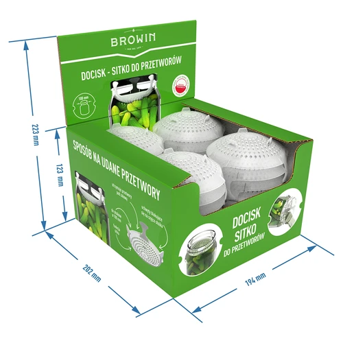 Pritisno sito za vložnine, kisanke in kis - za kozarce fi 100 - 10