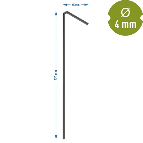 Ravni količki za šotor - 10 kos. - 6