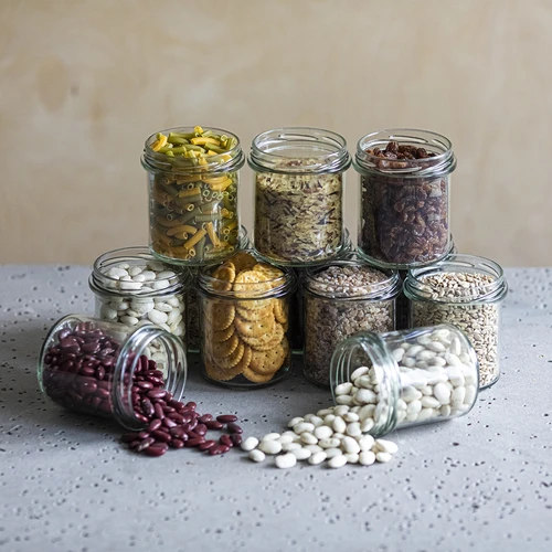 Ravni kozarec 350 ml (fi 82) z bordo pokrovčkom 6 kos. - 6