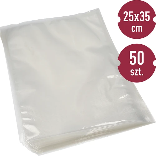 Rebraste vrečke za aparat za vakuumiranje 25 × 35 cm, 50 kosov.