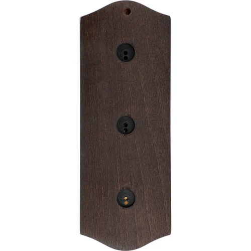 Retro vremenska postaja - v orehovi barvi z zlatimi številčnicami - 4