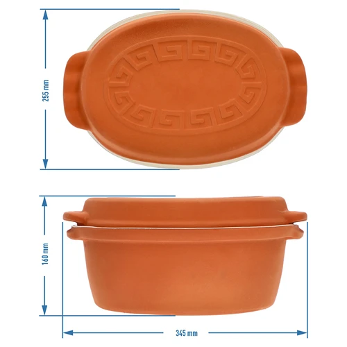 Rimski lonec, glaziran, 4,5 l (meandri) - 9