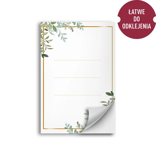 Samolepilne etikete 60 × 90 mm za steklenice, kozarce, darila, cvetlični vzorec - 20 kosov. - 2