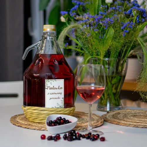 Samolepilne etikete 60 × 90 mm za steklenice, kozarce, darila, cvetlični vzorec - 20 kosov. - 6