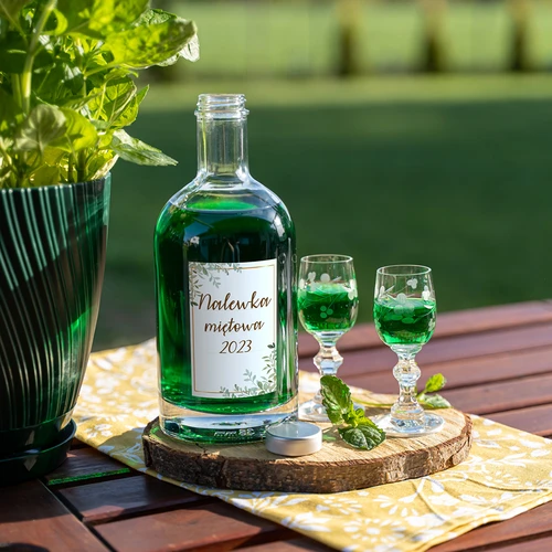 Samolepilne etikete 60 × 90 mm za steklenice, kozarce, darila, cvetlični vzorec - 20 kosov. - 5