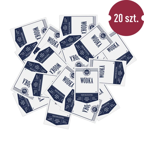 Samolepilne etikete 60x90 mm za steklenice, vodko, bele, 20 kosov - 3