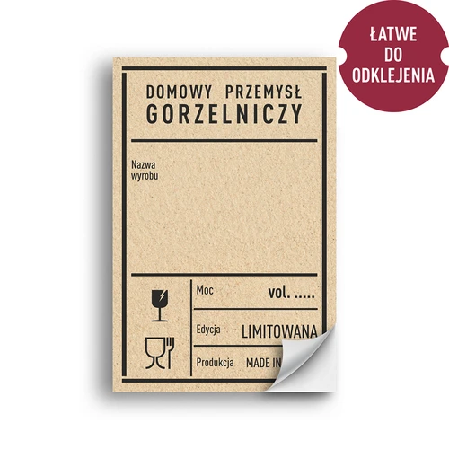 Samolepilne etikete 60x90 mm za steklenice, vodko, PRL, 20 kos. - 2