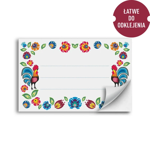 Samolepilne etikete, folklorni vzorec, 85/55 mm - 20 kosov - 2