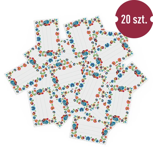 Samolepilne etikete, folklorni vzorec, 85/55 mm - 20 kosov - 3