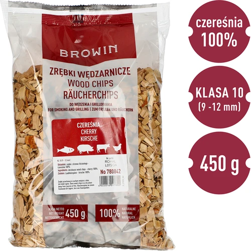 Sekanci za prekajevanje/pečenje na žaru, češnja, 450 g, kl. 10 - 3