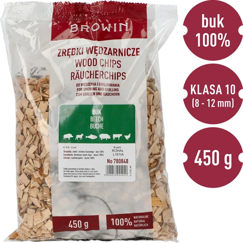 Sekanci za prekajevanje/žar, bukovi, 450 g, kl.10 - 3
