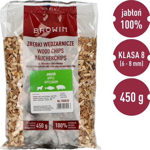 Sekanci za prekajevanje/žar, jablana, 450 g, kl. 8 - 3
