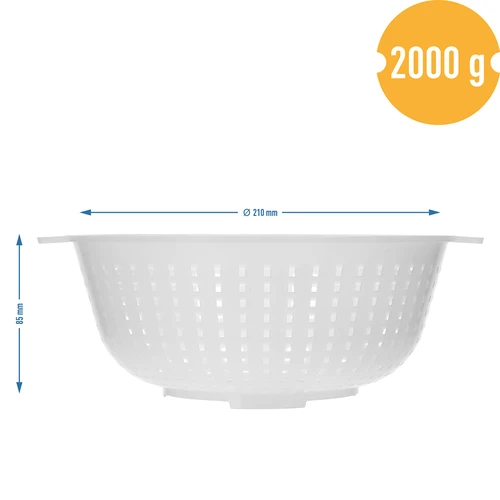 Sirarski kalup za sir tipa koryciński Ø 21/11 x 8,5 cm za 2 kg - 7