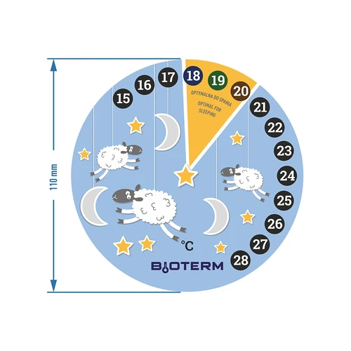 Sobni termometer, tekočekristalni, otroški Ø 11 cm - 2