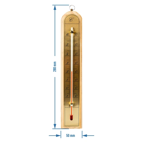 Sobni termometer z zlato lestvico (-10 °C do +60 °C) 28 cm mix - 5