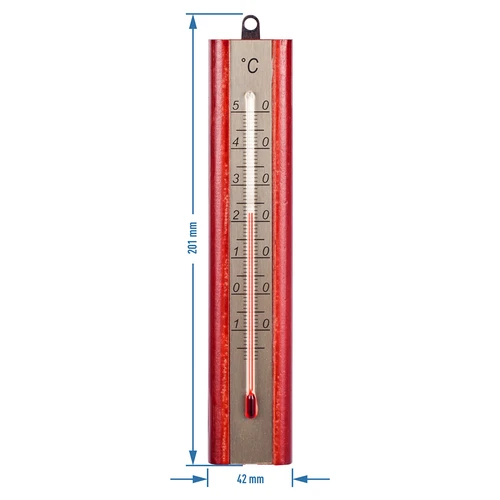 Sobni termometer z zlato lestvico (od -40 °C do +50 °C) 16 cm mix - 2