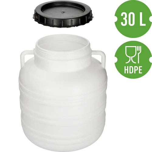 Sod za kisanje 30 L – bel, z ročaji - 3