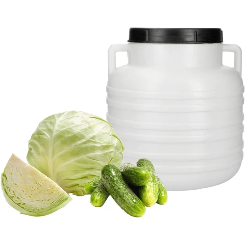 Sod za kisanje Kiszonka 10 L - bel, z ročaji - 4