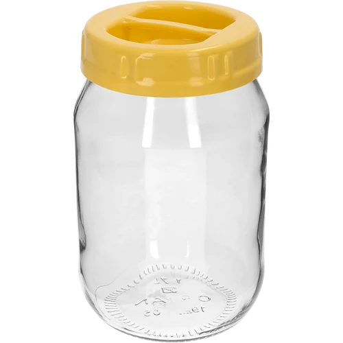 Kozarec TO 1,7 L z rumenim plastičnim pokrovčkom z ročajem, fi 100, 1 kos.