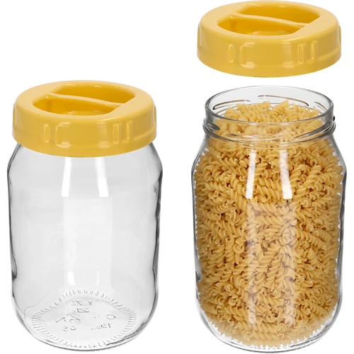Kozarec TO 1,7 L z rumenim plastičnim pokrovčkom z ročajem, fi 100, 1 kos. - 3