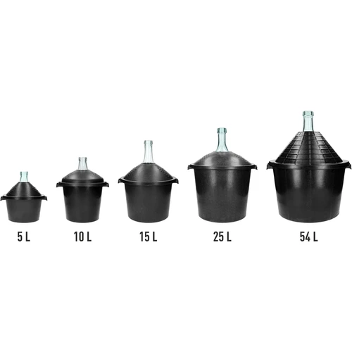 Steklena damižona za vino 25 L - v plastičnem košu - 6