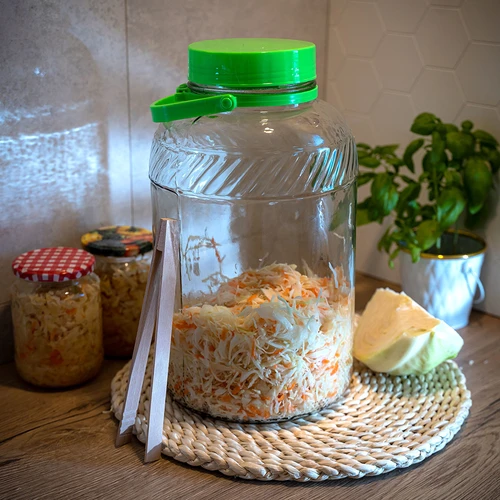 Stekleni kozarec 8 L, s kleščami - 10