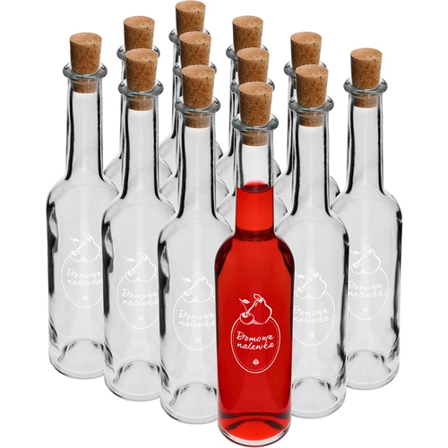 Steklenica 350 ml s plutnim zamaškom, potisk Domači liker - 5