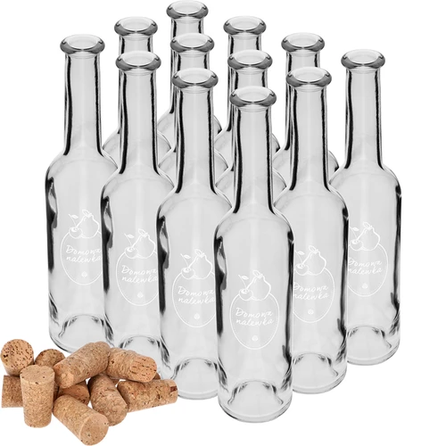 Steklenica 350 ml s plutnim zamaškom, potisk Domači liker - 4