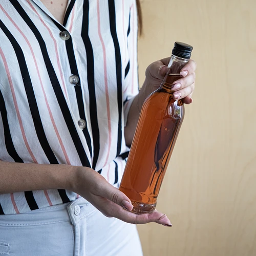 Steklenica 500 ml Smukła, s črnim navojnim zamaškom, za vodko, 6 kos. - 8