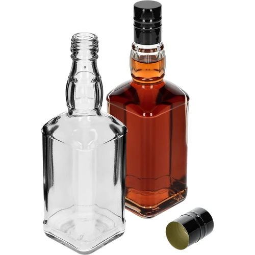 Steklenica Daniels 500 ml z navojnim pokrovčkom, 1 kos - 4