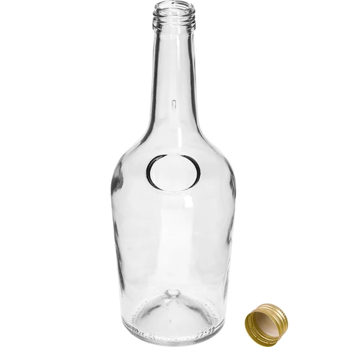 Steklenica GLORIA 0,5 l, z zlatim navojnim pokrovčkom fi 28, 1 kos - 2