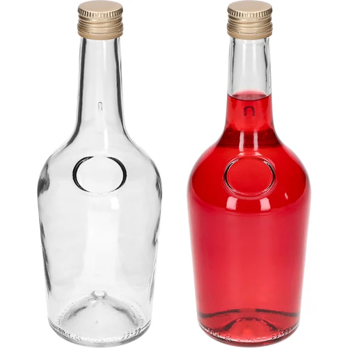 Steklenica GLORIA 0,5 l, z zlatim navojnim pokrovčkom fi 28, 1 kos - 3