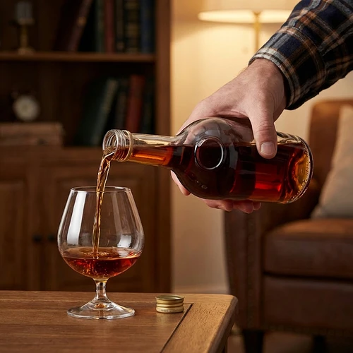 Steklenica GLORIA 0,5 l, z zlatim navojnim pokrovčkom fi 28, 1 kos - 7