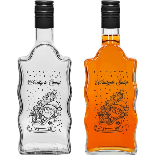 Steklenica Klasztorna 500 ml z navojnim pokrovčkom, potisk »Božiček«, 1 kos. - 2