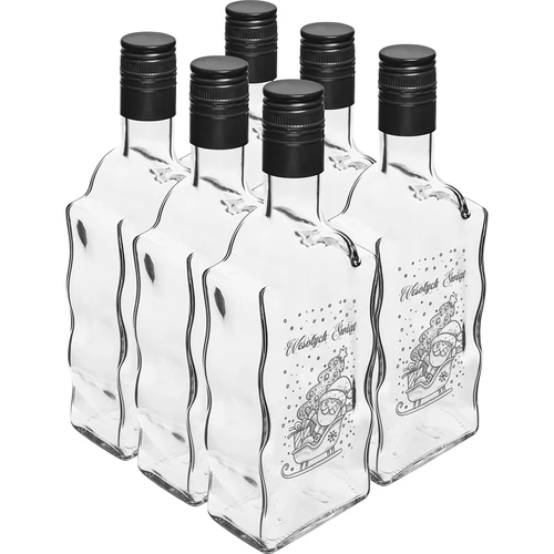 Steklenica Klasztorna 500 ml z navojnim pokrovčkom, potisk »Božiček«, 1 kos. - 4