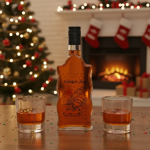 Steklenica Klasztorna 500 ml z navojnim pokrovčkom, potisk »Božiček«, 1 kos. - 6