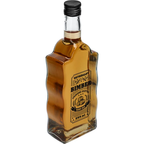 Steklenica Klasztorna 500 ml z navojnim pokrovčkom, potisk »Bimber«, 1 kos. - 2